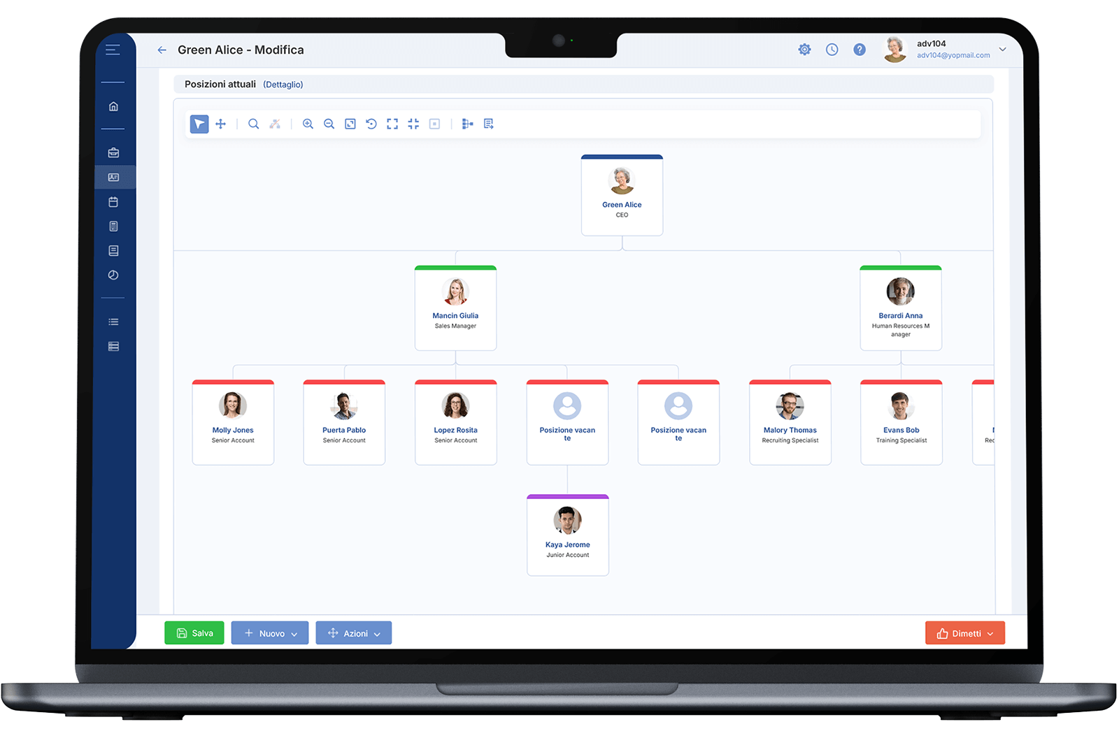 screenshot of Altamira HRM